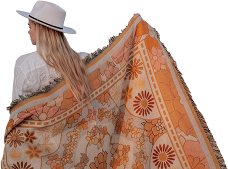 oriental print designer throw rug